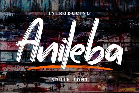Anileba: A Bold, Brushed Display Font for Creative Expression