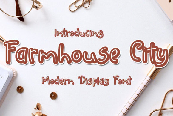 Exploring Farmhouse City: A Modern Display Font for Children-Themed Designs