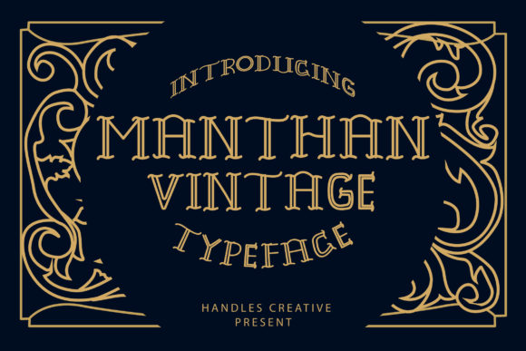 Manthan: A Vintage Styled Display Font for Creative Expression