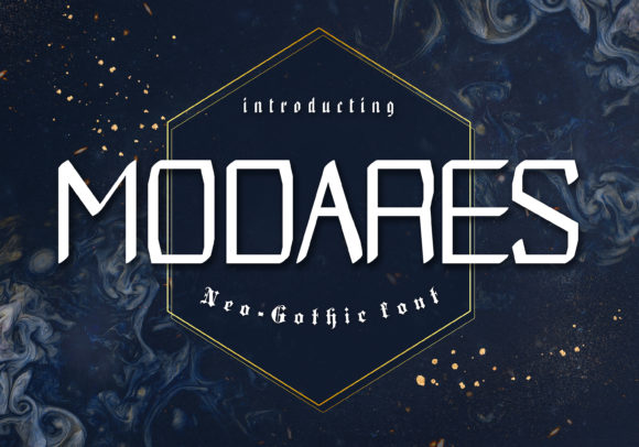 Modares: A Versatile Neo-Gothic Display Font for Creative Design