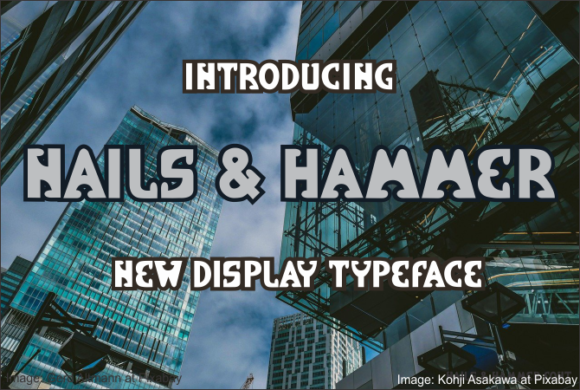 Nails Hammer Font: A Quirky Design for Creative Expression