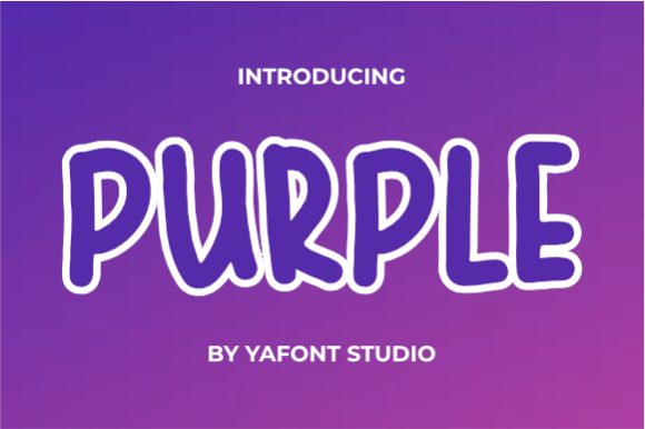 Purple Display Font for Modern Design