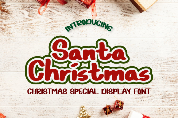 Santa Christmas Font: A Fun and Simple Display Font for Holiday-Theming